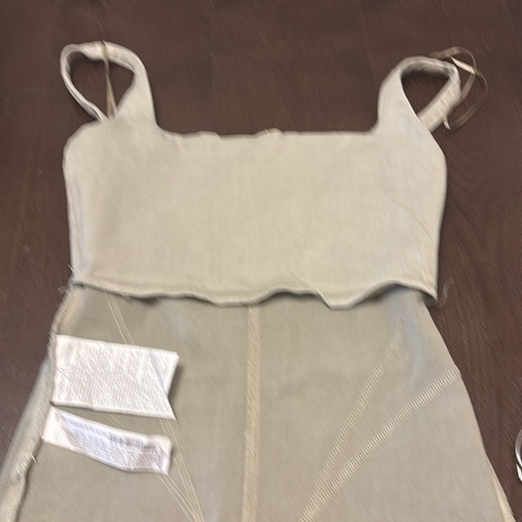 Zara Beige Bodying Denim Capsule Collection Romper. Size XS - Picture 7 of 9